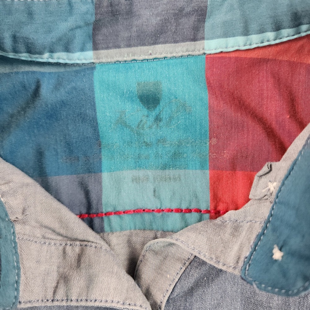 Kuhl Kiley Long Sleeve Shirt Women's Large Blue Chambray Roll Tab UPF 50 - Picture 3 of 6